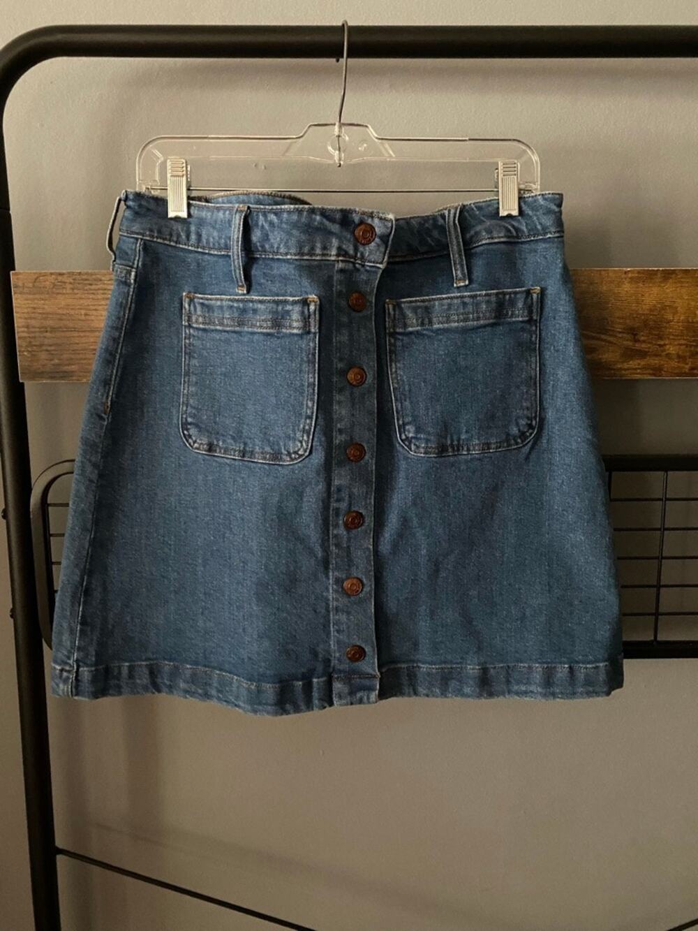 Madewell Denim Button Front Skirt | 30